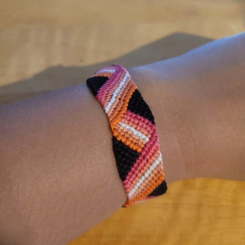 Pride Lesbian Flag Friendship Bracelet